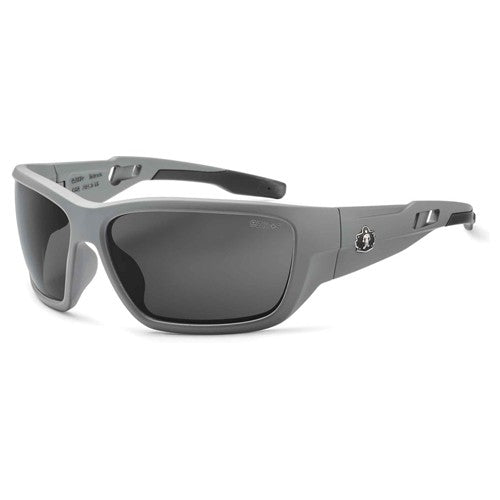 Baldr Smoke Lens Matte Gray Safety Glasses - Benchmark Tooling