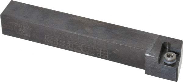 Seco - SCGC, Left Hand Cut, 1/2" Shank Height x 1/2" Shank Width, Neutral Rake Indexable Turning Toolholder - 3-1/2" OAL, CC..32.5. Insert Compatibility, Series Screw Lock - Benchmark Tooling