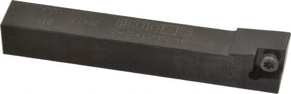 Seco - SCLC, Right Hand Cut, -5° Lead Angle, 1/2" Shank Height x 1/2" Shank Width, Neutral Rake Indexable Turning Toolholder - 3-1/2" OAL, CC..32.5. Insert Compatibility, Series Screw Lock - Benchmark Tooling