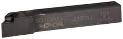Seco - SDJC, Right Hand Cut, -3° Lead Angle, 3/8" Shank Height x 3/8" Shank Width, Neutral Rake Indexable Turning Toolholder - 2-1/2" OAL, DC..21.5. Insert Compatibility, Series Screw Lock - Benchmark Tooling