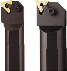 Seco - 1.53" Min Bore Diam, 14" OAL, 1-1/4" Shank Diam, MTUN Indexable Boring Bar - TNMG 322 Insert, Pin & Clamp Holding Method - Benchmark Tooling