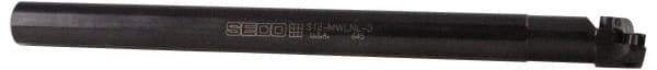 Seco - 1.28" Min Bore Diam, 12" OAL, 1" Shank Diam, MWLN Indexable Boring Bar - WNMG 432 Insert, Pin & Clamp Holding Method - Benchmark Tooling