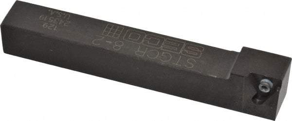 Seco - STGC, Right Hand Cut, 1/2" Shank Height x 1/2" Shank Width, Neutral Rake Indexable Turning Toolholder - 3-1/2" OAL, TC..21.5. Insert Compatibility, Series Screw Lock - Benchmark Tooling