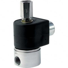 Parker - 1/4" NPT Port Brass Three-Way Direct Acting Solenoid Valve - Benchmark Tooling