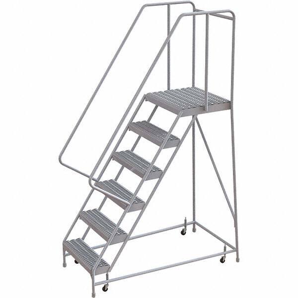 TRI-ARC - Rolling & Wall Mounted Ladders & Platforms Type: Rolling Warehouse Ladder Style: Rolling Safety Ladder - Benchmark Tooling