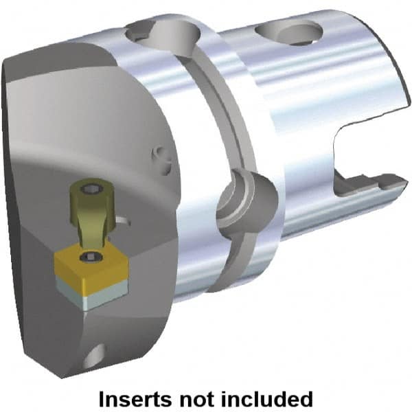 Kennametal - Left Hand Cut, Size KM80, CN.. Insert Compatiblity, Internal or External Modular Turning & Profiling Cutting Unit Head - 53mm Ctr to Cutting Edge, 70mm Head Length, Through Coolant, Series M-Clamping - Benchmark Tooling