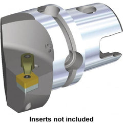 Kennametal - Left Hand Cut, Size KM80, CN.. Insert Compatiblity, Internal or External Modular Turning & Profiling Cutting Unit Head - 53mm Ctr to Cutting Edge, 70mm Head Length, Through Coolant, Series M-Clamping - Benchmark Tooling