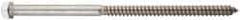 Value Collection - 1/2" Screw, 4" Length Under Head, Stainless Steel, Hex Head Lag Screw - Uncoated, Grade 18-8 - Benchmark Tooling