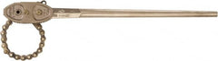 Ampco - 12" Max Pipe Capacity, 52" Long, Chain Wrench - 16" Actual OD, 59" Handle Length - Benchmark Tooling