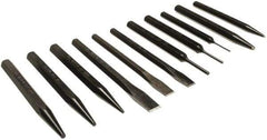 Mayhew - 11 Piece Punch & Chisel Set - 1/4 to 3/8" Chisel, 1/16 to 1/4" Punch, Hex Shank - Benchmark Tooling