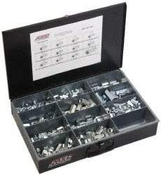 Value Collection - 1/4-20 to 3/4 Thread, 190 Piece Zinc Plated Steel Nut Assortment - 7/8 to 2-1/4" High - Benchmark Tooling