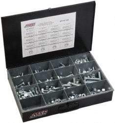 Value Collection - 238 Piece Steel Hex Head Cap Screws - M8 to M16 Thread, Zinc Plated - Benchmark Tooling