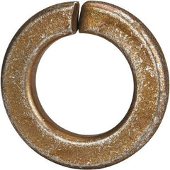 Made in USA - 5/8", 0.156" Thick Split Lock Washer - 1060 Spring Steel, Zinc Yellow Dichromate Finish, 0.628" Min ID, 0.641" Max ID, 1.073" Max OD - Benchmark Tooling