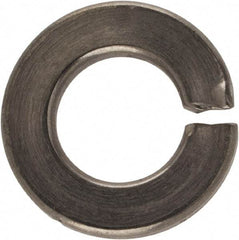Made in USA - 1/4", 0.062" Thick Split Lock Washer - 400 Stainless Steel, Passivated Finish, 0.252" Min ID, 0.26" Max ID, 0.487" Max OD - Benchmark Tooling