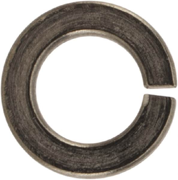 Made in USA - #4, 0.025" Thick Split Lock Washer - 400 Stainless Steel, Passivated Finish, 0.114" Min ID, 0.12" Max ID, 0.209" Max OD - Benchmark Tooling