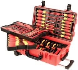 Wiha - 80 Piece Insulated Hand Tool Set - Comes in Molded Rolling Custom Tool Box - Benchmark Tooling