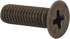 Made in USA - #10-32 UNF, 5/8" OAL Phillips Drive Machine Screw - Flat Head, Grade 18-8 Stainless Steel, Passivated Finish, Without Washer - Benchmark Tooling