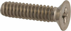 Made in USA - #10-24 UNC, 3/4" OAL Phillips Drive Machine Screw - Flat Head, Grade 18-8 Stainless Steel, Without Washer - Benchmark Tooling