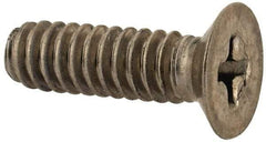 Made in USA - #10-24 UNC, 5/8" OAL Phillips Drive Machine Screw - Flat Head, Grade 18-8 Stainless Steel, Without Washer - Benchmark Tooling