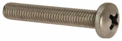 Made in USA - #10-32 UNF, 1-1/4" Length Under Head Phillips Drive Machine Screw - Pan Head, Grade 18-8 Stainless Steel, Black Oxide Finish, Without Washer - Benchmark Tooling