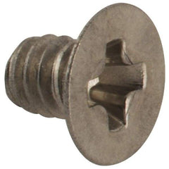 Made in USA - #2-56 UNC, 1/8" OAL Phillips Drive Machine Screw - Flat Head, Grade 18-8 Stainless Steel, Passivated Finish, Without Washer - Benchmark Tooling