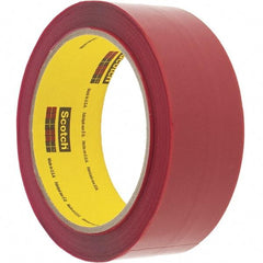 3M - 36mm x 50m Red Rubber Adhesive Sealing Tape - Polypropylene Film Backing, 2.5 mil Thick - Benchmark Tooling