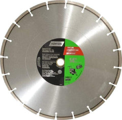 Norton - 14" Diam, 1" Arbor Hole Diam, Wet & Dry Cut Saw Blade - Diamond-Tipped, Standard Round Arbor - Benchmark Tooling