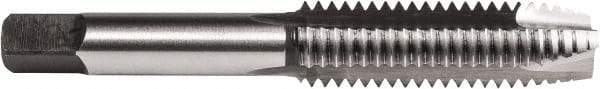 Union Butterfield - 5/16-18 UNC, 2 Flute, Bright Finish, High Speed Steel Spiral Point Tap - Plug Chamfer, Right Hand Thread, 2-23/32" OAL, 1-1/8" Thread Length, 0.318" Shank Diam, Series 1585OV - Exact Industrial Supply
