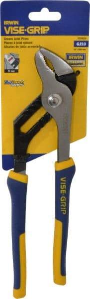 Irwin - 10" OAL, 2" Max Capacity, 7 Position Groove Joint Tongue & Groove Pliers - ProTouch Handles - Benchmark Tooling