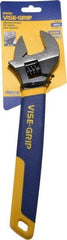 Irwin - 1-1/2" Jaw Capacity, 12" Standard Adjustable Wrench - Chrome Vanadium Steel, Chrome Finish - Benchmark Tooling
