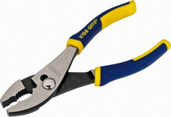 Irwin - 6" OAL, 1-1/8" Jaw Length, 1-5/32" Jaw Width, Slip Joint Pliers - 2 Positions, Serrated Jaw, Regular Nose Head, Standard Tool, Wire Cutting Shear - Benchmark Tooling