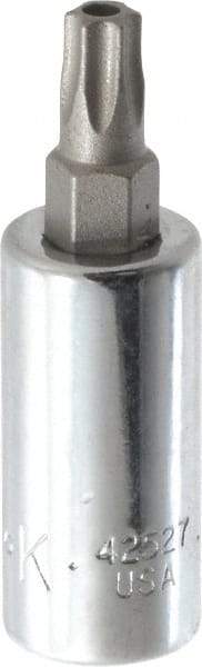 SK - 1/4" Drive, T27 Torx Bit Socket - 1-3/4" OAL, Tamper Resistant - Benchmark Tooling