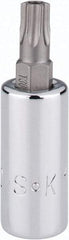 SK - 1/4" Drive, T30 Torx Bit Socket - 1-3/4" OAL, Tamper Resistant - Benchmark Tooling