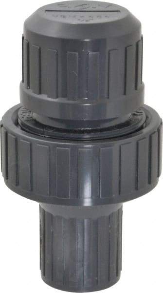 Plast-O-Matic - 1/2" Pipe, 100 Max psi, PVC, Normally Closed Design Vacuum Breaker Valve - Viton Seal, NPT End Connections - Benchmark Tooling