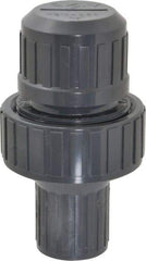 Plast-O-Matic - 1/2" Pipe, 100 Max psi, PVC, Normally Closed Design Vacuum Breaker Valve - Viton Seal, NPT End Connections - Benchmark Tooling