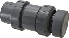 Plast-O-Matic - 2" Pipe, 100 Max psi, PVC, Normally Closed Design Vacuum Breaker Valve - Viton Seal, PTFE Encapsulated Stainless Steel Spring, NPT End Connections - Benchmark Tooling