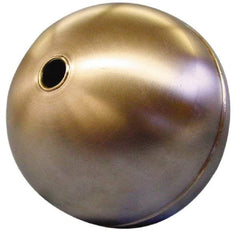 Made in USA - 7" Diam, Spherical, Tubed Through Connection, Metal Float - 1/2" Rod Thread, Stainless Steel, 400 Max psi, 20 Gauge - Benchmark Tooling