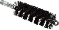 Schaefer Brush - 5" Brush Length, 1-3/4" Diam, Nylon Single Stem, Single Spiral Tube Brush - 7-1/4" Long, Nylon, 1/4" NPSM Male Connection - Benchmark Tooling