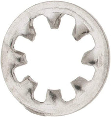 Made in USA - #8 Screw, 0.176" ID, Stainless Steel Internal Tooth Lock Washer - 0.336" OD, Uncoated, Grade 316 - Benchmark Tooling