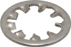 Made in USA - 1/4" Screw, 0.267" ID, Stainless Steel Internal Tooth Lock Washer - 0.478" OD, Uncoated, Grade 316 - Benchmark Tooling