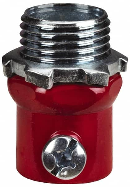 Thomas & Betts - 1/2" Trade, Steel Set Screw Straight EMT Conduit Connector - Noninsulated - Benchmark Tooling