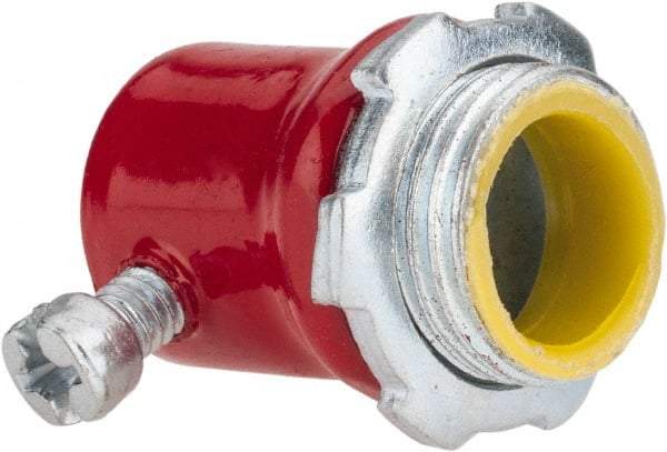 Thomas & Betts - 1/2" Trade, Steel Set Screw Straight EMT Conduit Connector - Insulated - Benchmark Tooling