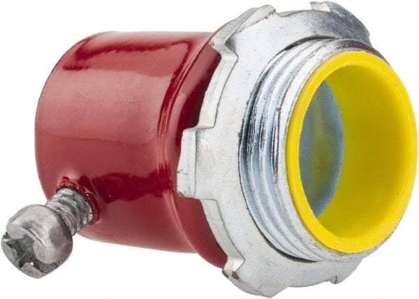 Thomas & Betts - 3/4" Trade, Steel Set Screw Straight EMT Conduit Connector - Insulated - Benchmark Tooling