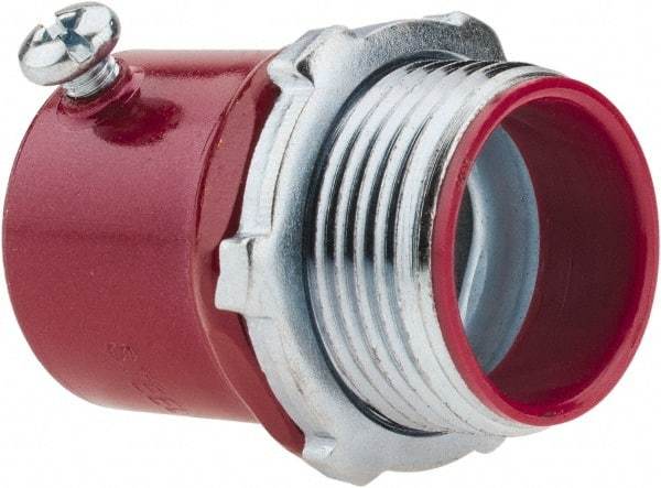 Thomas & Betts - 1" Trade, Steel Set Screw Straight EMT Conduit Connector - Insulated - Benchmark Tooling