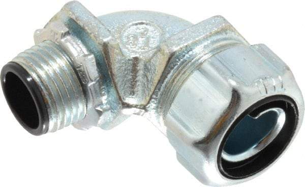 Thomas & Betts - 1/2" Trade, Steel Threaded Angled Liquidtight Conduit Connector - Insulated - Benchmark Tooling