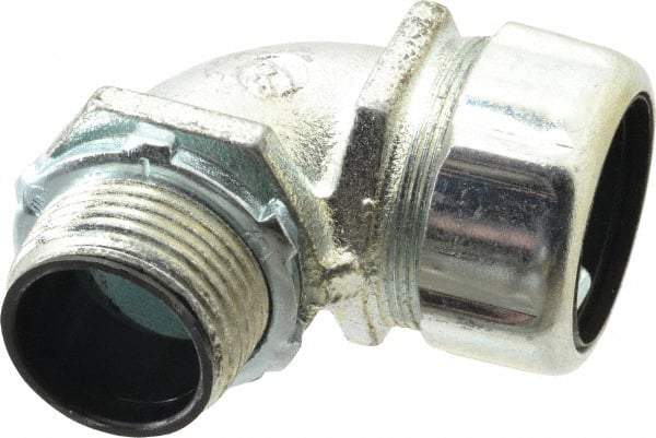 Thomas & Betts - 1" Trade, Steel Threaded Angled Liquidtight Conduit Connector - Insulated - Benchmark Tooling