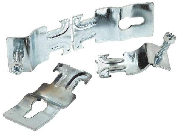 Thomas & Betts - 1-1/4" Pipe, 14 Gauge" Pipe or Conduit Clamp - Silver Galvanized, 600 Lb Capacity, All Conduit - Benchmark Tooling