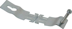 Thomas & Betts - 1" Pipe, 14 Gauge" Pipe or Conduit Clamp - Silver Galvanized, 600 Lb Capacity, All Conduit - Benchmark Tooling