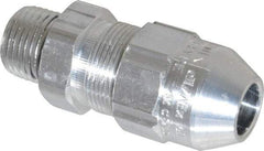 Thomas & Betts - 0.4 to 0.54" Cable Capacity, Class 1, Gas & Vapor Environments, Straight Strain Relief Cord Grip - 1/2 NPT Thread, Aluminum - Benchmark Tooling