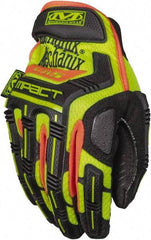 Mechanix Wear - Size XL (11), ANSI Cut Lvl 4, Puncture Lvl 5, Abrasion Lvl 3, Synthetic Leather Cut Resistant Gloves - 10" Long, ArmorTex Cut Lining, Hook & Loop Cuff, Hi-Vis Yellow, Paired - Benchmark Tooling